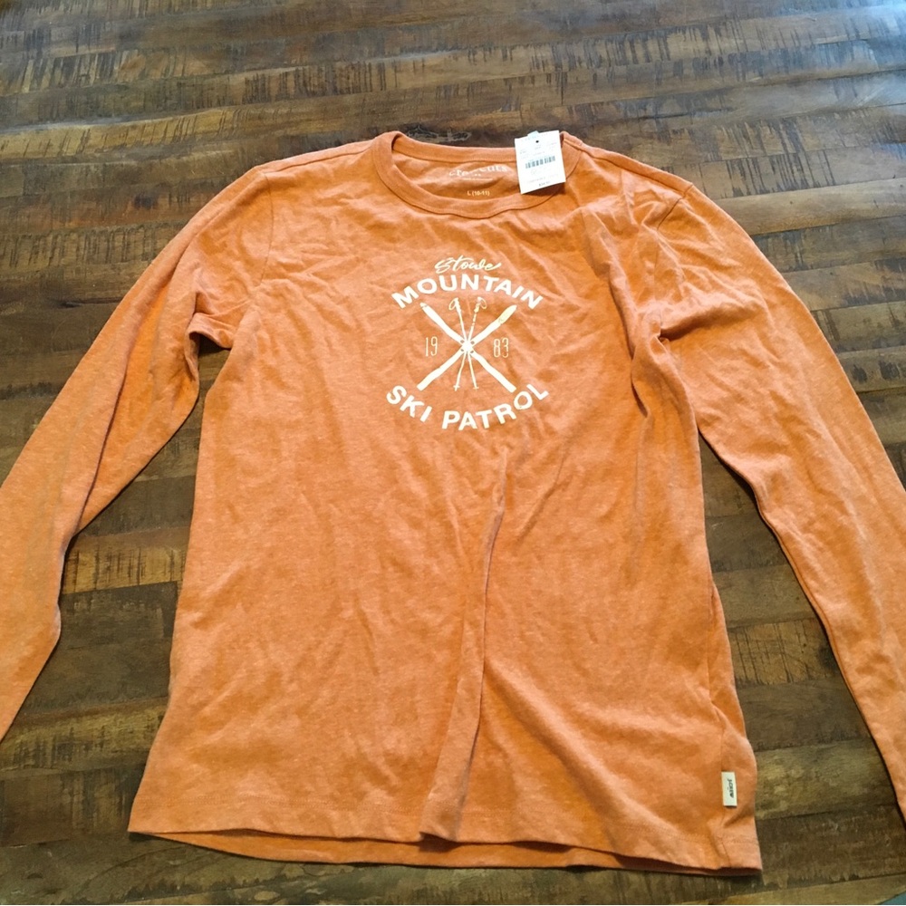Crewcuts Orange Long Sleeve Tee with Graphic Design